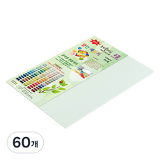 뉴씨플레인 종이문화 양면색상지 No.67 여린연옥, 60개