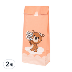 小熊紙袋 50入, 桃色, 2個
