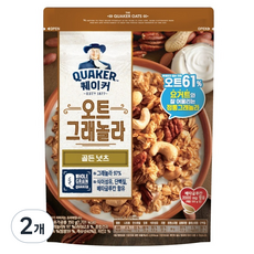 QUAKER 桂格 格蘭諾拉燕麥片 黃金堅果, 350g, 2包