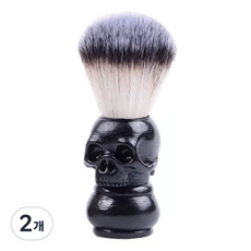 Loft Market 男士用刮鬍泡沫骷髏刷具 黑色, 2個, 1入