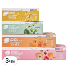 EZn이지엔 스탠다드 더블지퍼백 4종 세트, 혼합, 95개입, 3세트