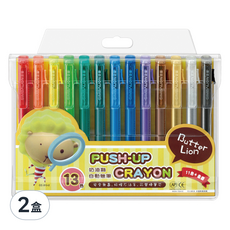 SIMBALION 雄獅 奶油獅 自動蠟筆, 13色, 2盒