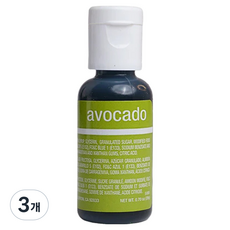 셰프마스터 리쿠아젤 수용성 식용색소 아보카도, 20g, 3개