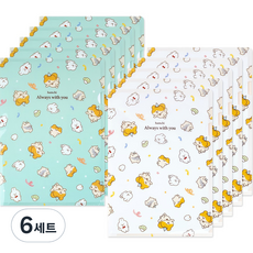 포포팬시 햄치 L홀더 화일 2종 x 5p 세트, 혼합색상, 6세트