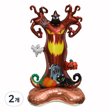 P&B UNITY 萬聖節立體鋁箔氣球 10 幽靈樹站立式超大型, 混合顏色, 2個