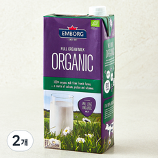 엠보그 유기가공식품 인증 우유, 2개, 1L