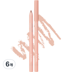 에크멀 논섹션 딥테일 립 펜슬 0.4g, 02 플러피 코랄, 6개