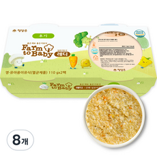 팜투베이비 실온 이유식 레디 후기, 닭고기배죽, 110g, 8개