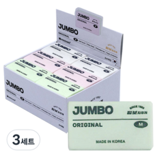 HWARANG Jumbo原味橡皮擦 M 3種*8入組, 3套, 混合顏色