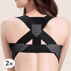 舒適姿勢矯正帶, 黑色, 2個