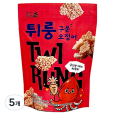 Tteurung 鍋巴脆片 烤魷魚, 5個, 77g