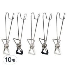 월드크린 스테인리스 논슬립 다용도 집게, 랜덤발송, 10개