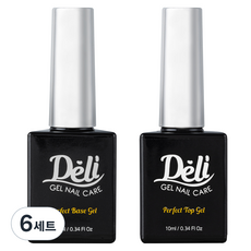 Deli Beauty Perfect Base Gel 10ml + Perfect Top Gel 10ml 套裝, 混色, 6組