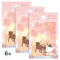 Flyingwhales 紅髮安妮迷你便利貼, 6個, 50張, 舒適粉