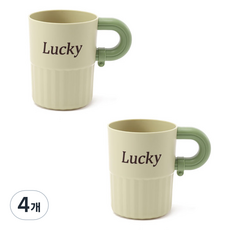 THE ZAKKA 幸運圓形牙刷杯均碼, 綠色, 4個