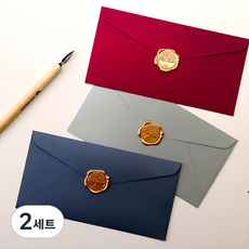 인디케이 정성 용돈봉투 10p + 스티커 10p 세트, 혼합색상, 2개