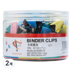 라이크존 더블클립 컬러 랜덤발송, 15mm, 60개입, 2개