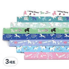 미소로운 이벤트 양면 별 종이접기 멀티페이퍼 프린트목마 540p 세트, 3세트, 8색