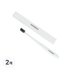 팡팡카트 호텔식 블랙 앤 화이트 칫솔 화이트, 1개입, 2개