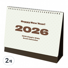 Tamsaa Office 2026 簡約寬版PP封面桌曆 大尺寸(210x260mm), 單一顏色, 2個