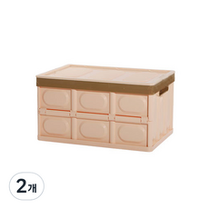 마이닝 다용도 캠핑폴딩박스 56L, BROWN, 2개