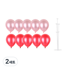 파티쇼 풍선꽂이장식세트 70cm, 핑크파티, 2세트