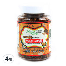 더내츄럴한 진공 건조 슈퍼 밀웜 소, 34g, 4개
