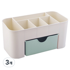 덴빌리어 다용도 책상정리 수납함 19 x 9.5 x 10 cm, 그린, 3개