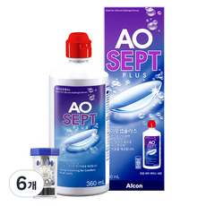 알콘 에이오셉 플러스 렌즈 세정액, 360ml, 6개