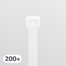 솔탑 전선 정리 케이블 타이, 200개, 백색