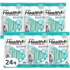 덴탈헬스 강아지 덴탈껌, 민트맛, 60g, 24개