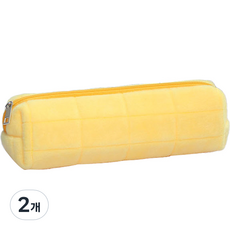 克萊爾拉 蓬鬆柔軟辦公室用鉛筆盒, 2個, 黃色