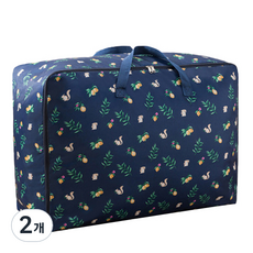 파라다이소 가벼운 이동가방 계절의류 이불 보관 비비드 패턴 패브릭 수납 가방, 02, 2개