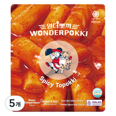 Samsiokki Wonderbbokki 香辣袋裝辣炒年糕, 240g, 5個