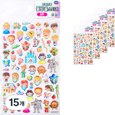 스튜디오에잇 반짝반짝 물방울 동화 스티커, 혼합색상, 15개