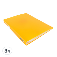 알파 비비드컬러칩 클리어화일 A4 40시트, 노랑, 3개