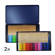 동아피엠에스 아트 수채색연필 틴케이스, 72색, 2개