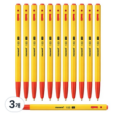 monAmi 153 原子筆 1.0mm 12EA-DZ, 3個, 紅色