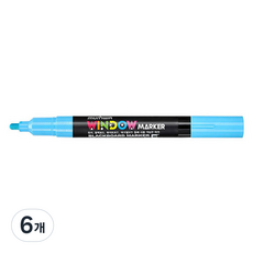 문화연필 윈도우마카 파랑, 6개, 1색