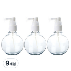 Glassdomae 透明噴霧瓶 + 瓶蓋 AF100, 白色, 9入