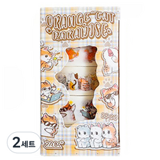 微笑貓咪紙膠帶 1.5cm x 2m 5入組, 2套, style5