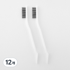 JAJU(자주) 자주 닦는 밀폐용기 뚜껑전용 세척솔 19.5cm, 혼합색상, 12개