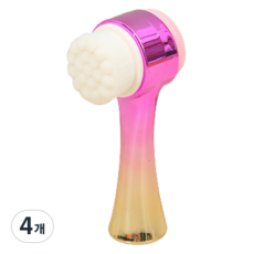 Bacojel 風格彩色雙面臉部毛孔清潔刷, 4個, 粉金色