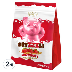 곰돌이 그리즐리 핑크 초콜릿, 2개, 190g