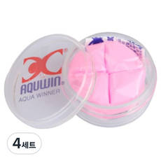 아쿠윈 실리콘 귀마개 + 케이스 SE01, PNK(PINK), 4세트