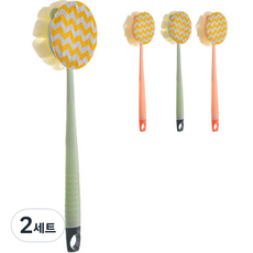 에이비엠코리아 손잡이 양면 때밀이 샤워볼 4p, 랜덤발송, 2세트