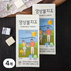 FromagedeGourmet 앙상블 치즈 플레인, 7g, 18개입, 4개