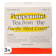 굿앤프라퍼 페퍼민트 티백, 3개, 8개입, 1.5g