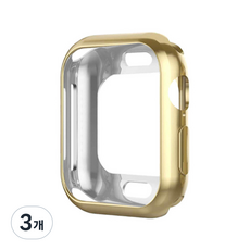 코쿼드 애플워치 54321 케이스 프리미엄TPU 42mm, 골드, 3개