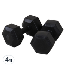 이고진 블랙육각 덤벨, 4kg, 4개